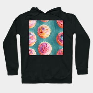 Watercolor cupcake pattern Hoodie